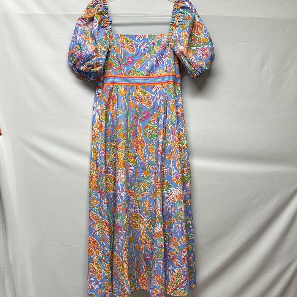 Gretchen Scott Designs Promenade Vintage Vines Peri Print Women's L - Picture 7 of 7